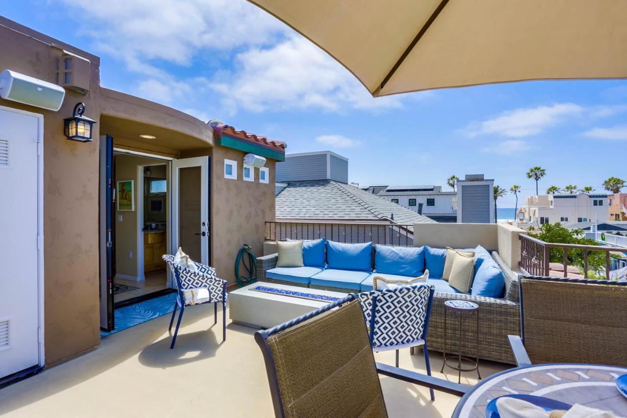 Stunning Ocean View Home W Rooftop Terrace, Firepit, Fast Wifi, Ac & Parking! San Diego Eksteriør billede